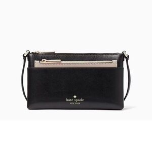 Kate Spade Sadie Saffiano Leather 2 Pc Crossbody Set - Black - gently used